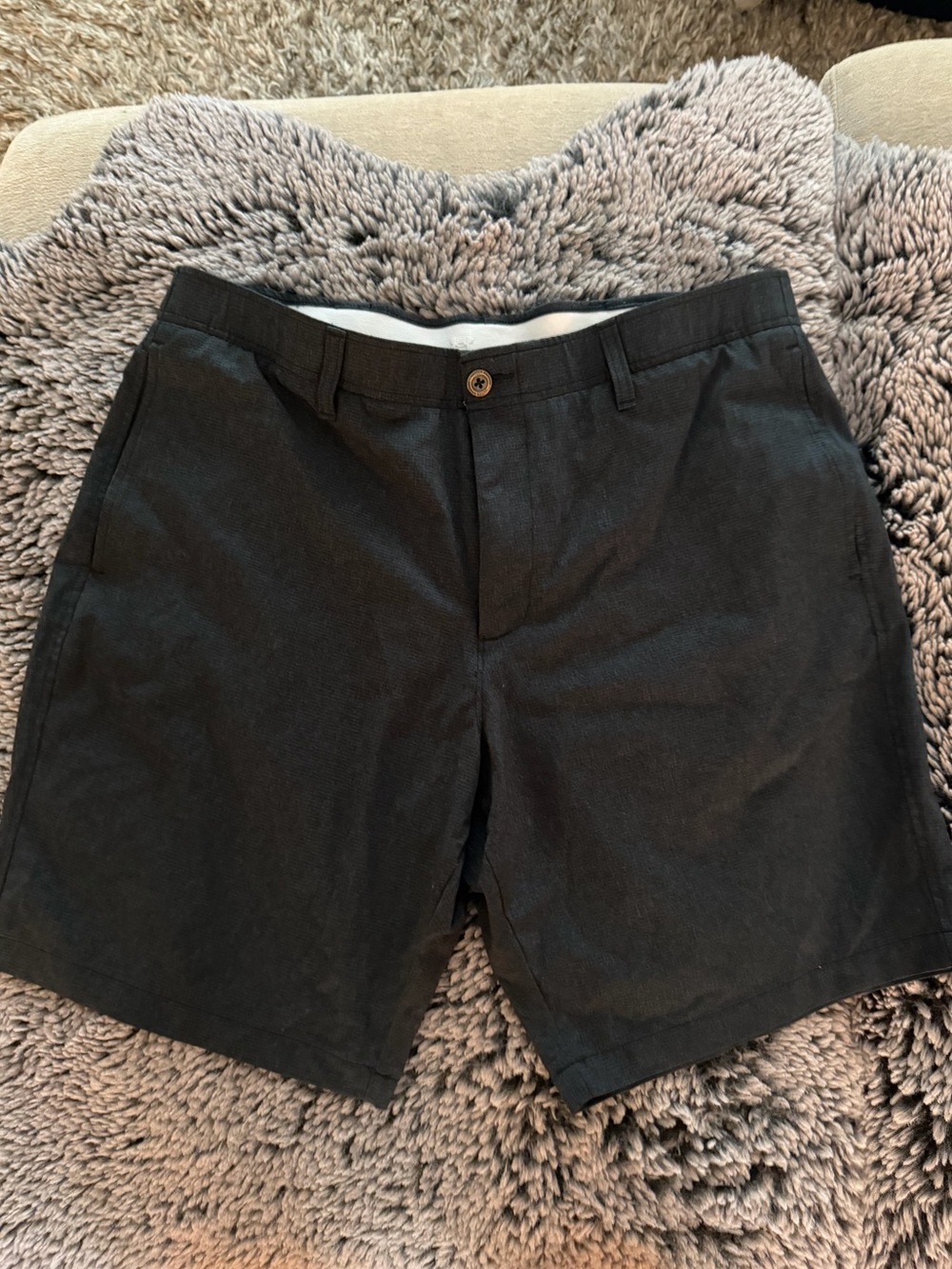 Under Armour Black Flat-Front Performance Shorts